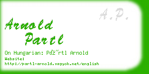 arnold partl business card